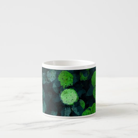 Koel, uniek bloem-/bloempatroon espresso kop (Voorkant)