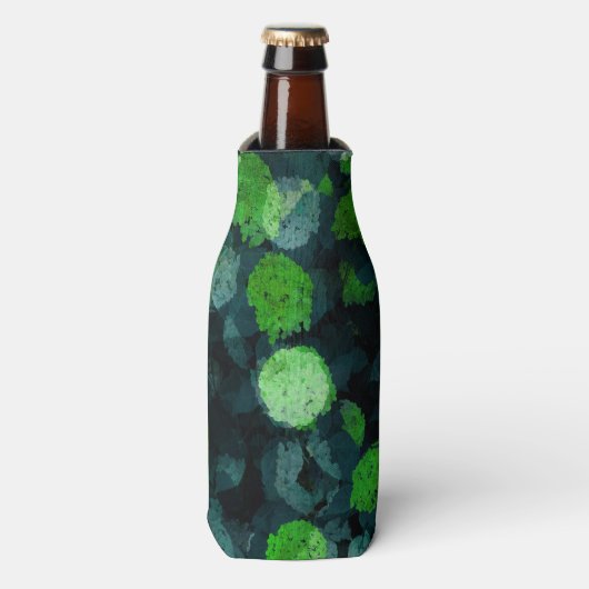 Koel, uniek bloem-/bloempatroon flesjeskoeler (Fles Voorkant)