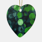 Koel, uniek bloem-/bloempatroon keramisch ornament (Links)