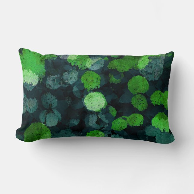 Koel, uniek bloem-/bloempatroon kussen (Voorkant)