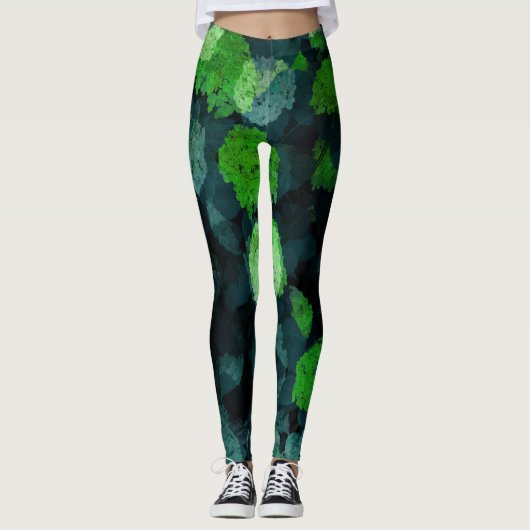 Koel, uniek bloem-/bloempatroon leggings (Voorkant)