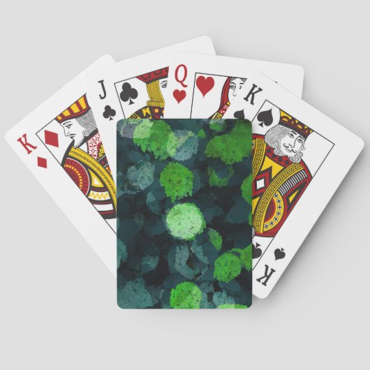 Koel, uniek bloem-/bloempatroon pokerkaarten (Achterkant)