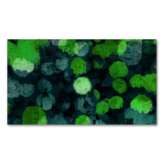 Koel, uniek bloemenpatroon magnetisch visitekaartje (Voorkant)