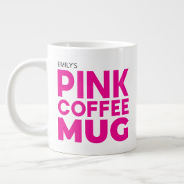 Koel Uniek Gepersonaliseerd Roze Grote Koffiekop