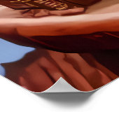 Koel uniek Gingerbrood-dorp | AI Art. Poster (Hoek)