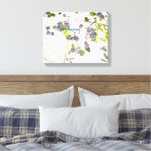Koel, uniek modern romantisch bloemontwerp canvas afdruk (Insitu (Slaapkamer))