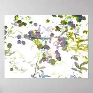 Koel, uniek modern romantisch bloemontwerp poster