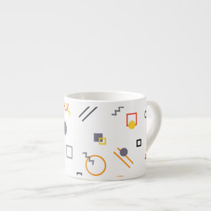 Koel, uniek, trendy, abstracte illustratie in de s espresso kop
