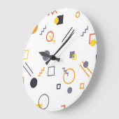 Koel, uniek, trendy, abstracte illustratie in de s grote klok (Hoek)
