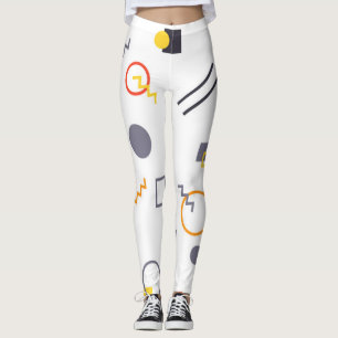 Koel, uniek, trendy, abstracte illustratie in de s leggings