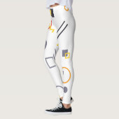 Koel, uniek, trendy, abstracte illustratie in de s leggings (Links)