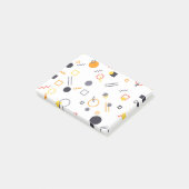 Koel, uniek, trendy, abstracte illustratie in de s post-it® notes (Schuin)