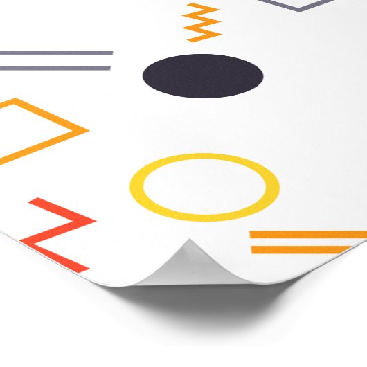 Koel, uniek, trendy, abstracte illustratie in de s poster (Hoek)