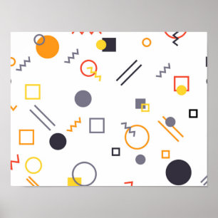 Koel, uniek, trendy, abstracte illustratie in de s poster