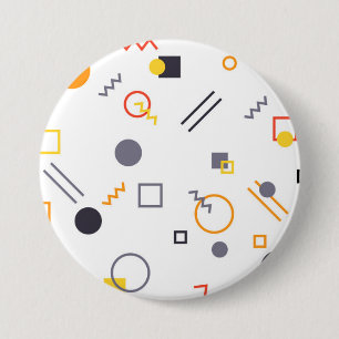 Koel, uniek, trendy, abstracte illustratie in de s ronde button 7,6 cm