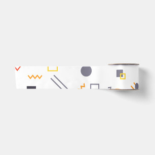 Koel, uniek, trendy, abstracte illustratie in de s satijnen lint