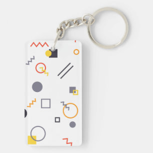 Koel, uniek, trendy, abstracte illustratie in de s sleutelhanger