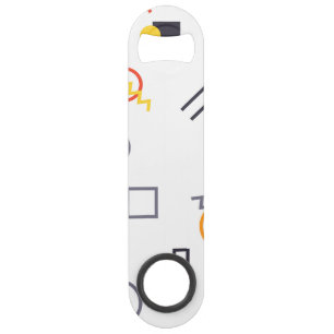 Koel, uniek, trendy, abstracte illustratie in de s speed flessenopener