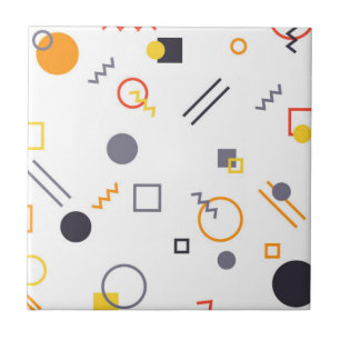 Koel, uniek, trendy, abstracte illustratie in de s tegeltje