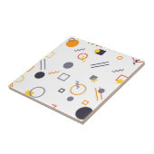 Koel, uniek, trendy, abstracte illustratie in de s tegeltje (Zijkant)