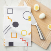 Koel, uniek, trendy, abstracte illustratie in de s theedoek (Quarter Fold)