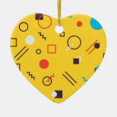 Koel, uniek, trendy, geometrische Memphphis in de  Keramisch Ornament (Voorkant)