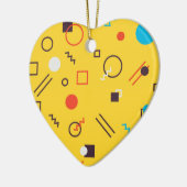 Koel, uniek, trendy, geometrische Memphphis in de  Keramisch Ornament (Links)