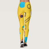 Koel, uniek, trendy, geometrische Memphphis in de  Leggings (Achterkant)