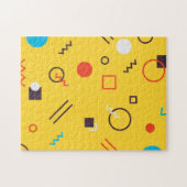 Koel, uniek, trendy, geometrische Memphphis in de  Legpuzzel (Horizontaal)