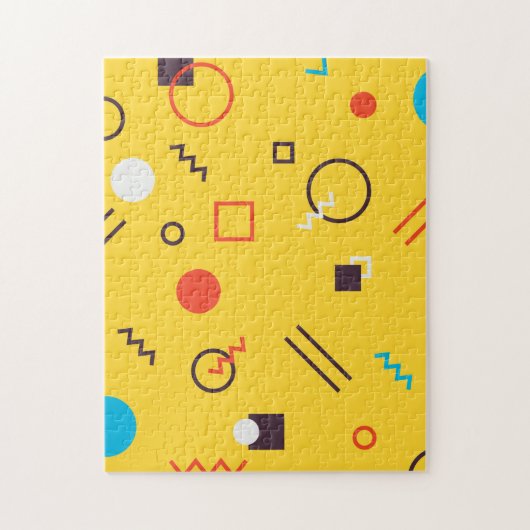 Koel, uniek, trendy, geometrische Memphphis in de  Legpuzzel (Verticaal)