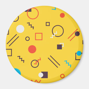 Koel, uniek, trendy, geometrische Memphphis in de  Magneet