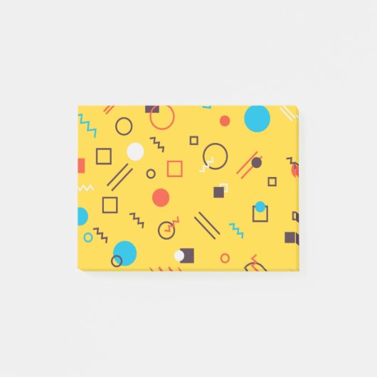Koel, uniek, trendy, geometrische Memphphis in de  Post-it® Notes (Voorkant)