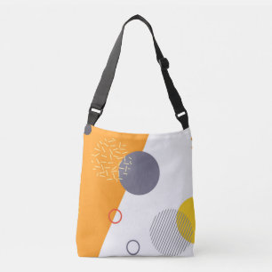 Koel, uniek, trendy, stadgeometrische illustratie crossbody tas