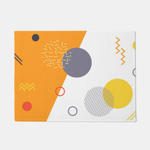 Koel, uniek, trendy, stadgeometrische illustratie deurmat