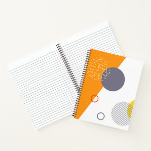 Koel, uniek, trendy, stadgeometrische illustratie notitieboek