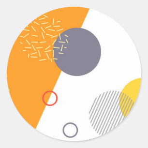 Koel, uniek, trendy, stadgeometrische illustratie ronde sticker