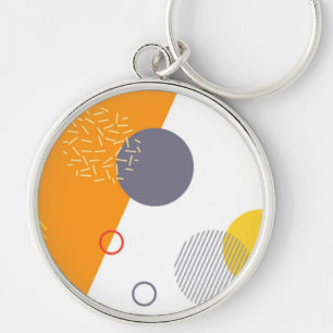 Koel, uniek, trendy, stadgeometrische illustratie sleutelhanger