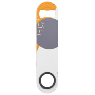 Koel, uniek, trendy, stadgeometrische illustratie speed flessenopener