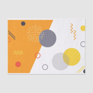 Koel, uniek, trendy, stadgeometrische illustratie tissuepapier