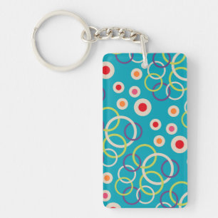Koel uniek trippy onderwater cirkelpatroon sleutelhanger