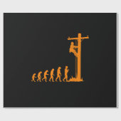 Koel unieke evolutie van de Lineman Electricia-cad Cadeaupapier (Vlak)