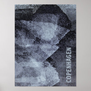 Koel, unieke moderne Kopenhagen ontwerpkunst Poster