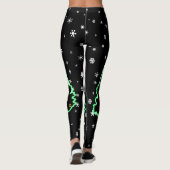 Koel unieke Neon Light-kerstboom Leggings (Achterkant)