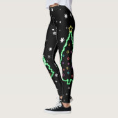 Koel unieke Neon Light-kerstboom Leggings (Links)