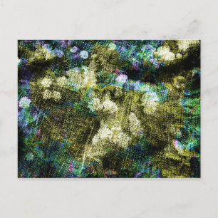 Koel, unieke, trendy digitale kunst van het bloemp briefkaart