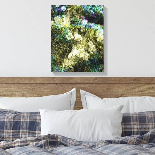 Koel, unieke, trendy digitale kunst van het bloemp canvas afdruk (Insitu (Slaapkamer))