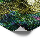 Koel, unieke, trendy digitale kunst van het bloemp poster (Hoek)
