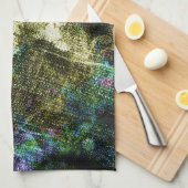 Koel, unieke, trendy digitale kunst van het bloemp theedoek (Quarter Fold)