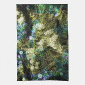 Koel, unieke, trendy digitale kunst van het bloemp theedoek (Verticaal)