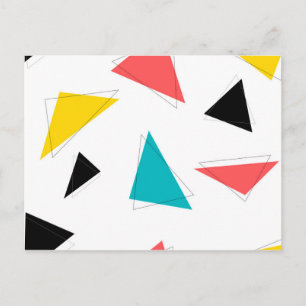 Koel, unieke, trendy, kleurrijke driehoeken in de briefkaart